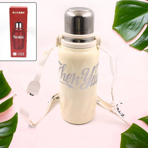 Stainless Steel Vacuum Insulated Water Bottle | Leak Proof Flask for Tea Coffee | Reusable Water Bottle with Hanging Strap | Bottle for Hot & Cold Drinks Wide Mouth Water Flask 1200 ML - jugaad.shop