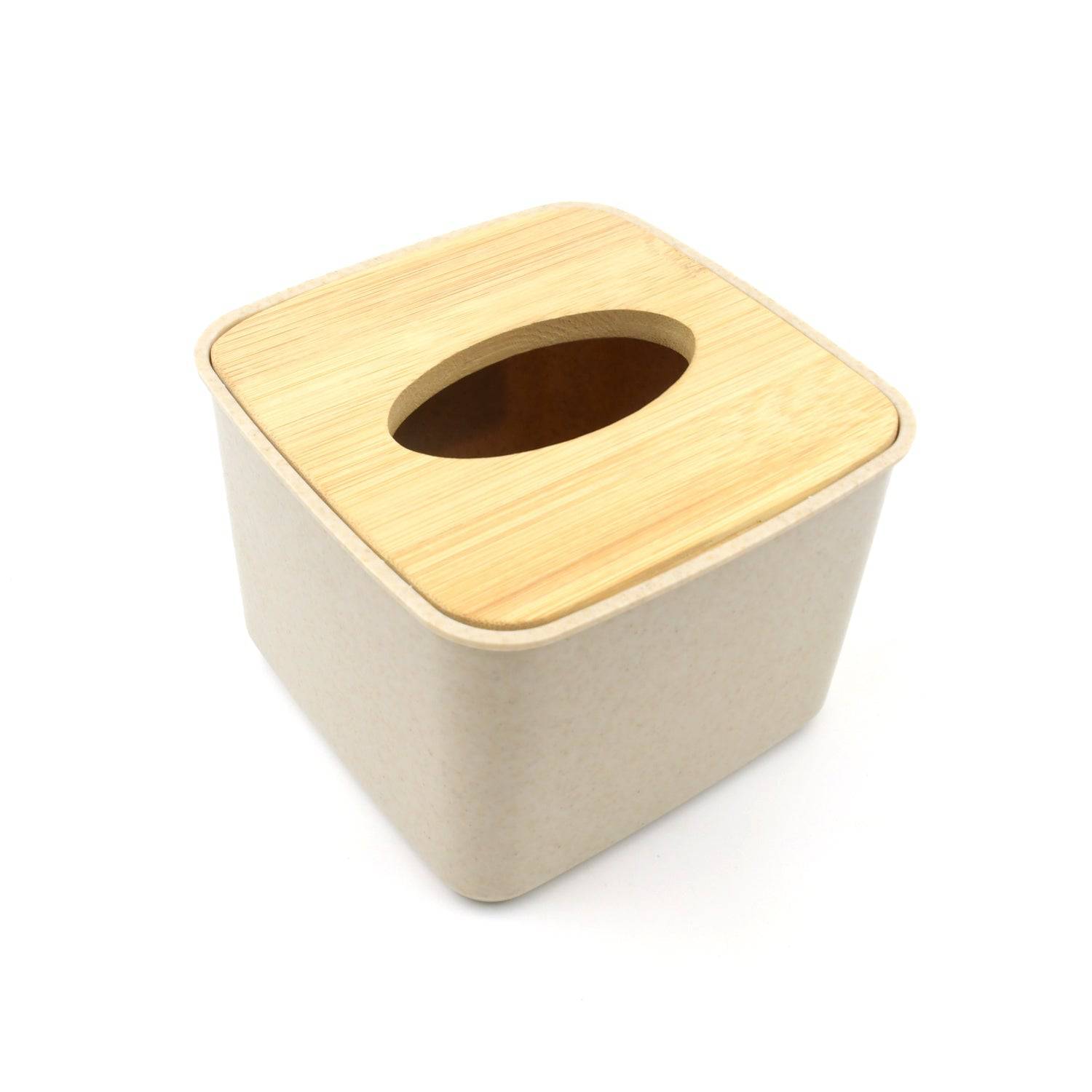 Tissue Box Desktop Stand Bamboo Tissue Cover Box Rectangular Paper Towel Holder Removable Tissue Dispenser for Bathroom Vanity Countertop Bedroom Car Holder Paper Towels Dispenser (1 Pc ) - jugaad.shop