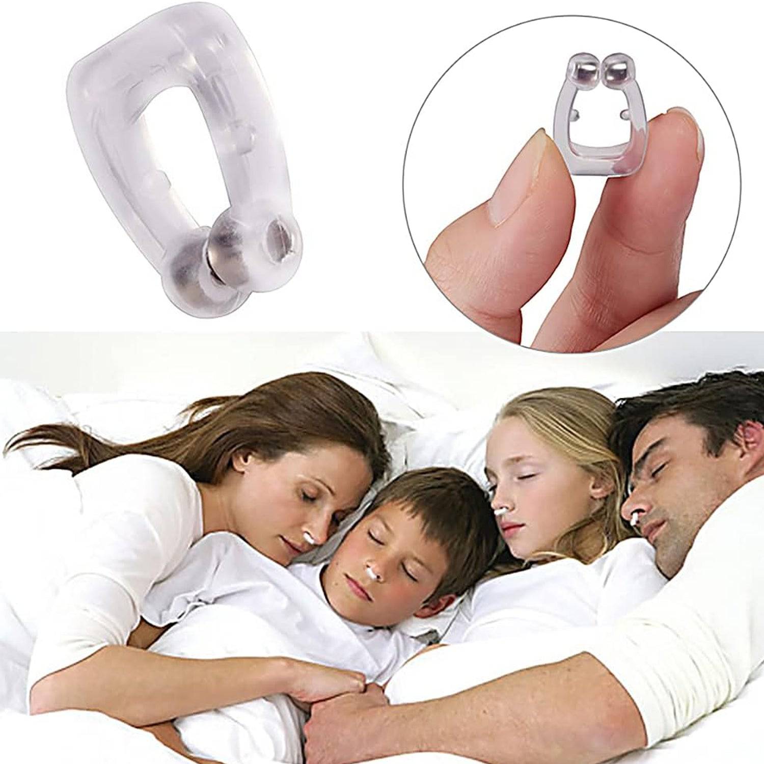 Anti Snore device for men and woman Silicone Magnetic Nose Clip For heavy Snoring sleeper, Snore Stopper, Anti Snoring Device (1 Pc) - jugaad.shop