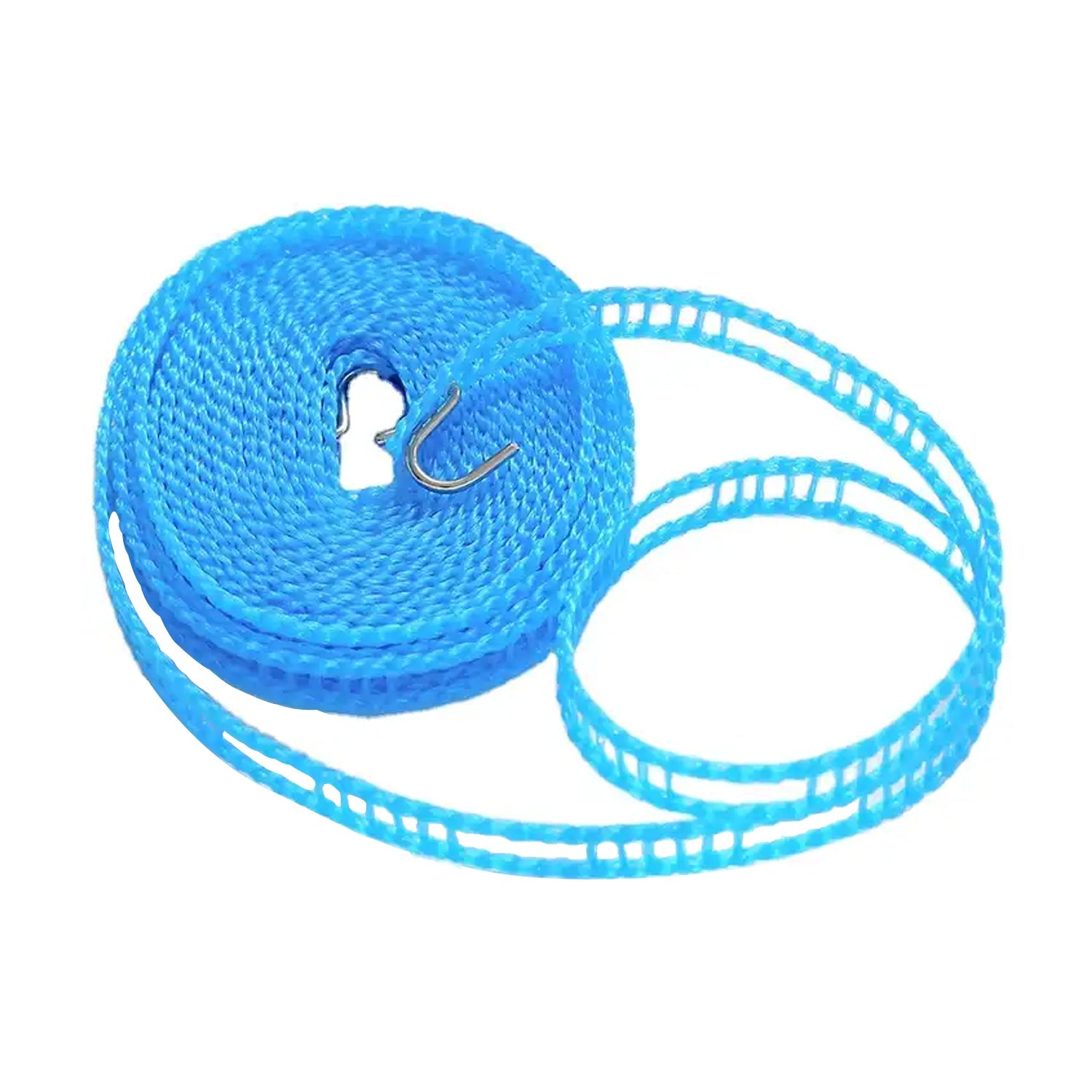 3 Meter Anti-Slip Clothesline Rope - Nylon, Hooks, Indoor/Outdoor - jugaad.shop