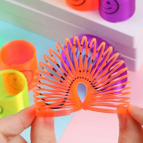 Multicolor Magic Smiley Spring, Spring Toys, Slinky, Slinky Spring Toy, Toy for Kids for Birthdays, Compact and Portable Easy to Carry (12 Pcs Set) - jugaad.shop