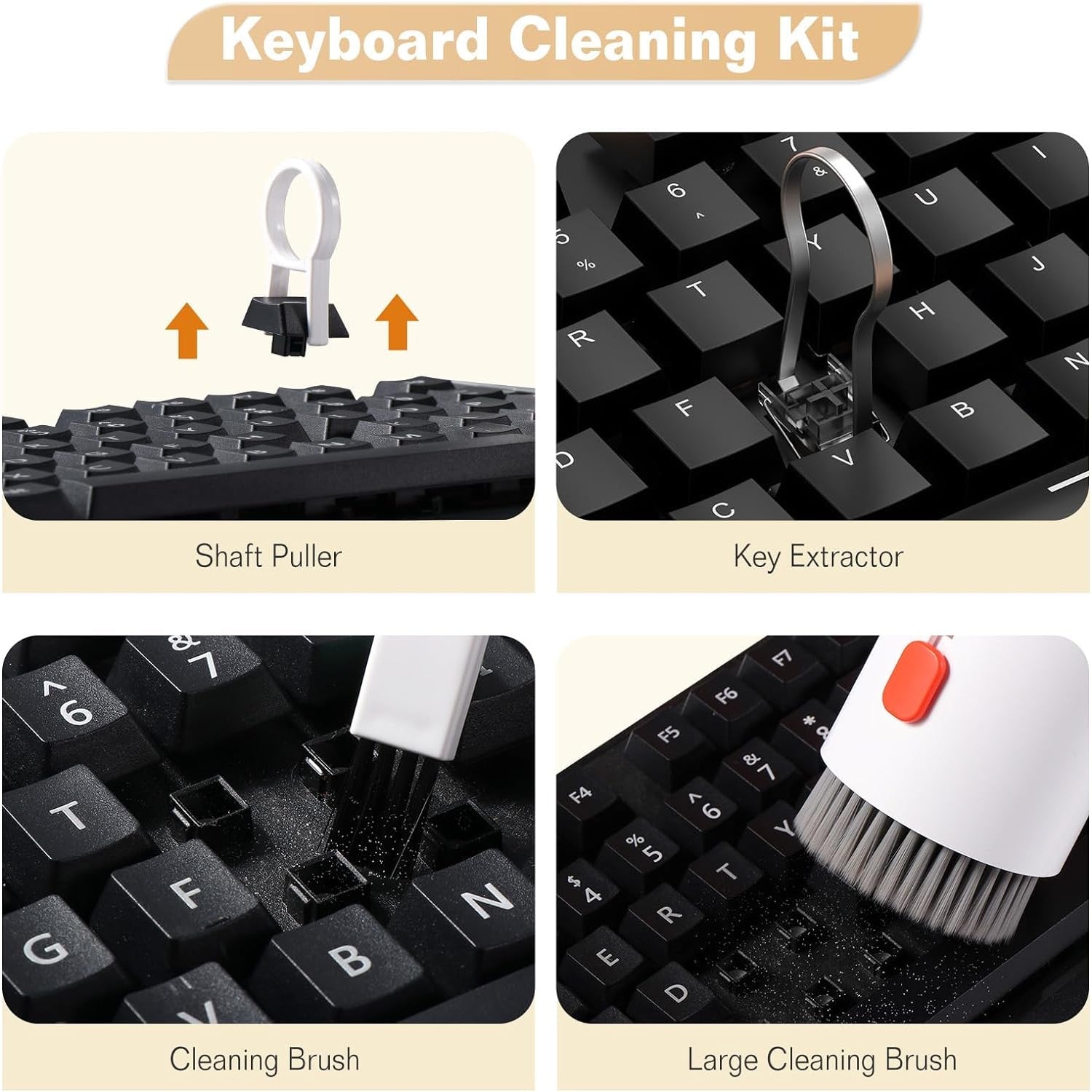 Keyboard Cleaner Kit, 20-in-1 Laptop Phone Screen Cleaning Kit, Keyboard Cleaning Kit with Electronic Cleaning Brush Spray for AirPods Pro, iPad, iPhone Pro, Camera, Computer Cleaning  - jugaad.shop