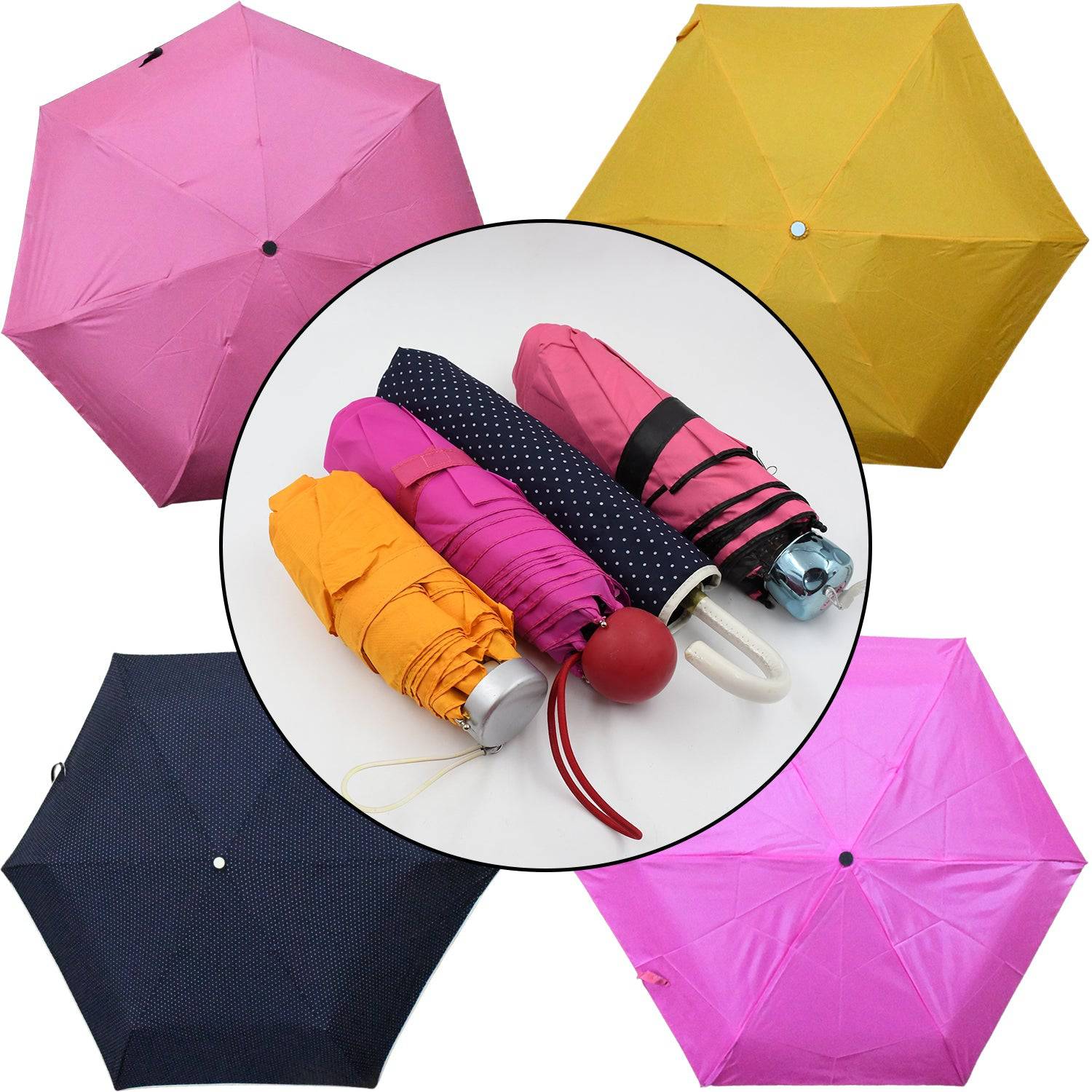 Umbrella Summer Sun and Rain Protection Foldable Cute Umbrella || UV Protection Rain Sun Umbrella || Travel Accessories || Umbrella for Children, Girls, and Boys (1 Pc / Mix Color / Design)  - jugaad.shop