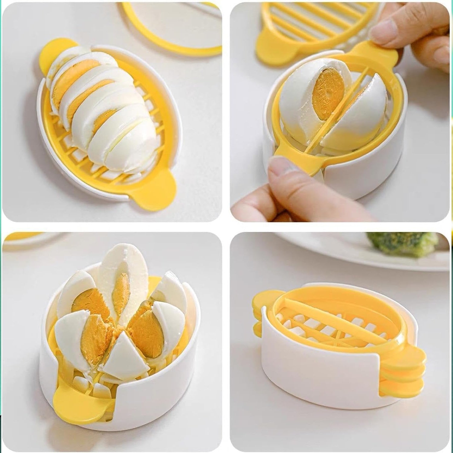 Egg Slicer, 3 in 1 Boiled Egg Slicer, Egg Slicer, Preserved Egg Slicer, Home Restaurant Kitchen Tool (1 Pc) - jugaad.shop