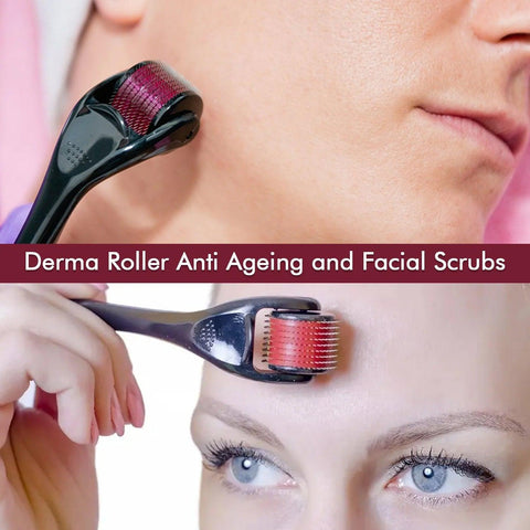 Derma Roller Anti Ageing and Facial Scrubs & Polishes Scar Removal Hair Regrowth (2 MM) - jugaad.shop