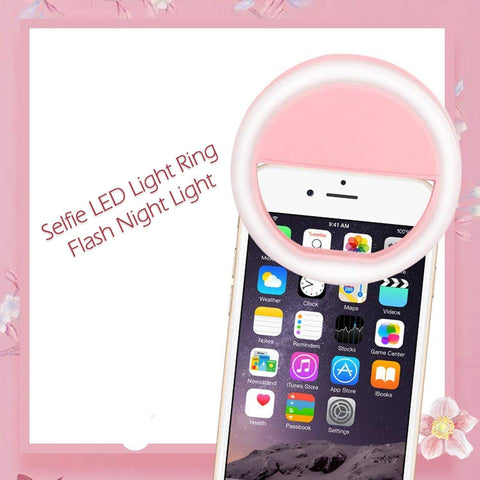 Phone Selfie Light Selfie Ring Light Selfie Light for Smartphone Selfie Light for Phone Battery Operated Selfie Ring Light (Battery Not Included) - jugaad.shop