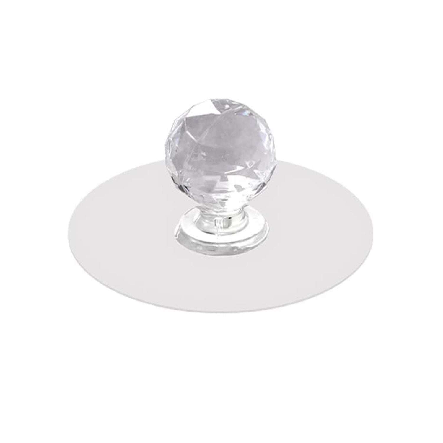 Clear Cabinet Drawer Knobs / Hook, Diamond Crystal Shaped Pulls Handles for Wardrobe, Kitchen, Cupboard, Bathroom Dresser, Furniture Door Window (1 Pc) - jugaad.shop