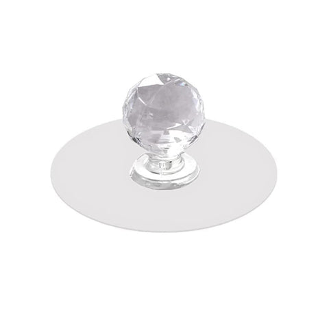 Clear Cabinet Drawer Knobs / Hook, Diamond Crystal Shaped Pulls Handles for Wardrobe, Kitchen, Cupboard, Bathroom Dresser, Furniture Door Window (1 Pc) - jugaad.shop