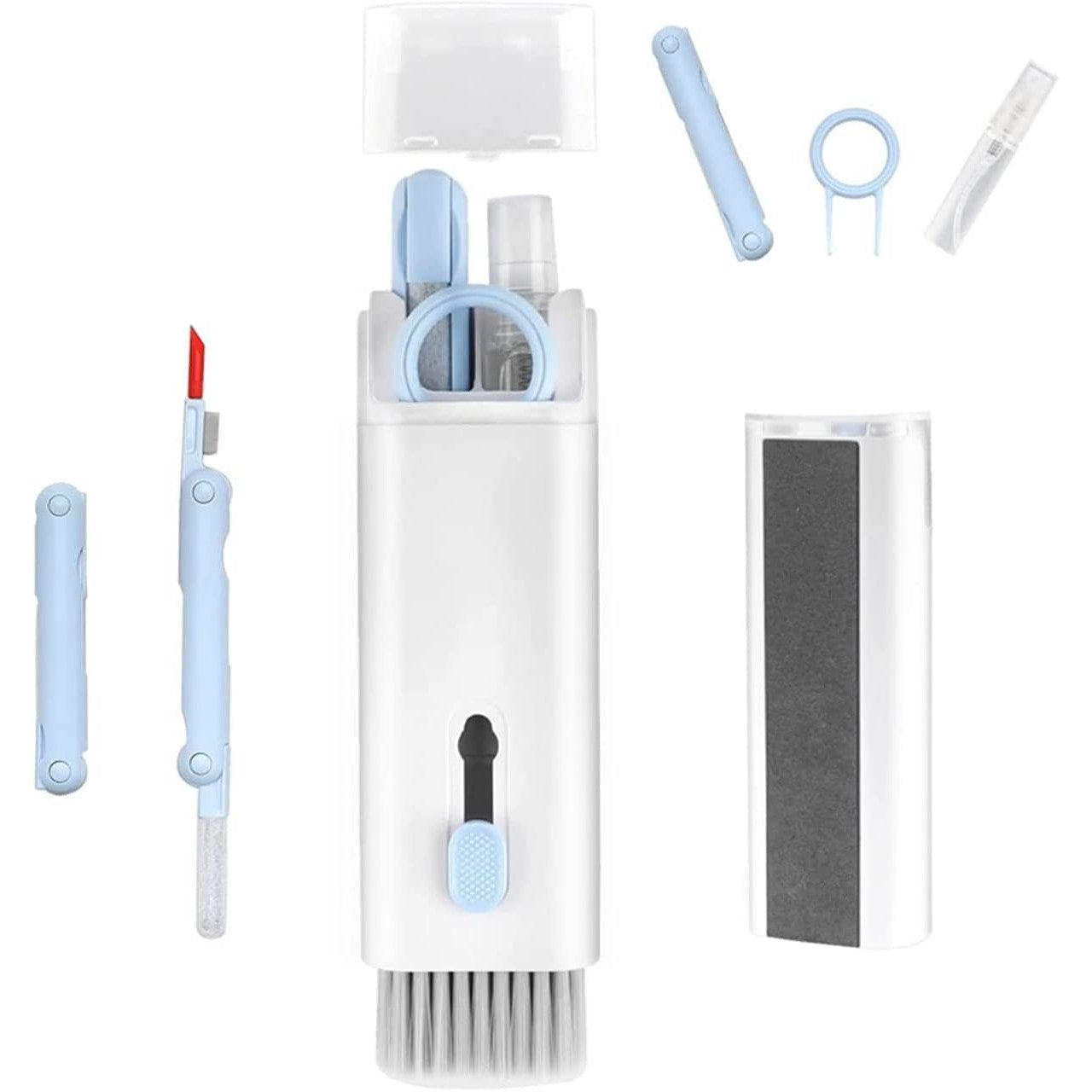 7 in 1 Electronic Cleaner kit, Cleaning Kit for Monitor Keyboard Airpods, Screen Dust Brush Including Soft Sweep, Swipe, Airpod Cleaner Pen, Key Puller and Spray Bottle   02 - jugaad.shop