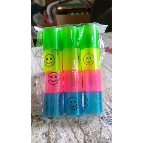 Multicolor Magic Smiley Spring, Spring Toys, Slinky, Slinky Spring Toy, Toy for Kids for Birthdays, Compact and Portable Easy to Carry (12 Pcs Set) - jugaad.shop