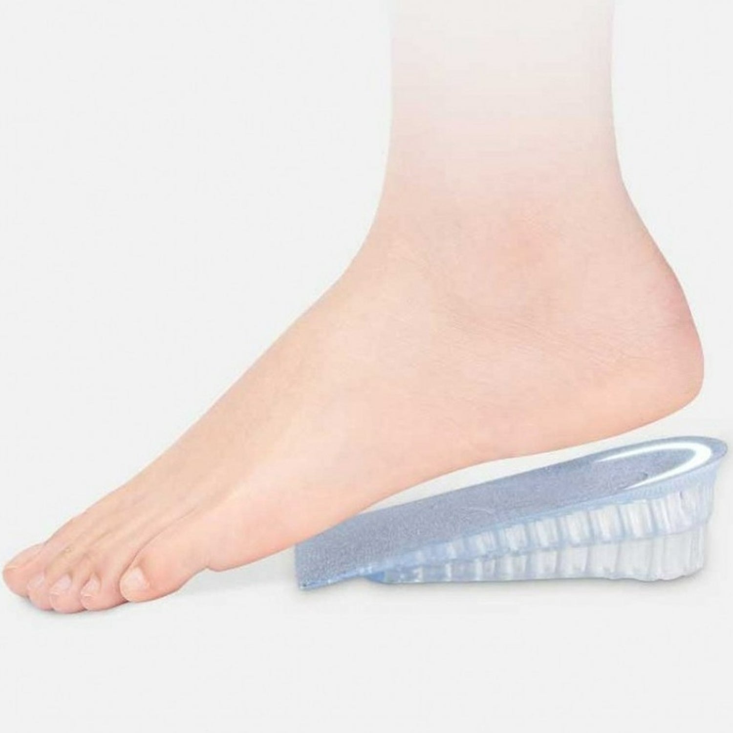 2 Pairs Heel Lift Inserts Height Increase Insole Invisible Heightening Insole Sillicone 3-Layer Heel Support Insoles Height-Adjustable Shoe Pads Foot Cushion for Shoes - jugaad.shop