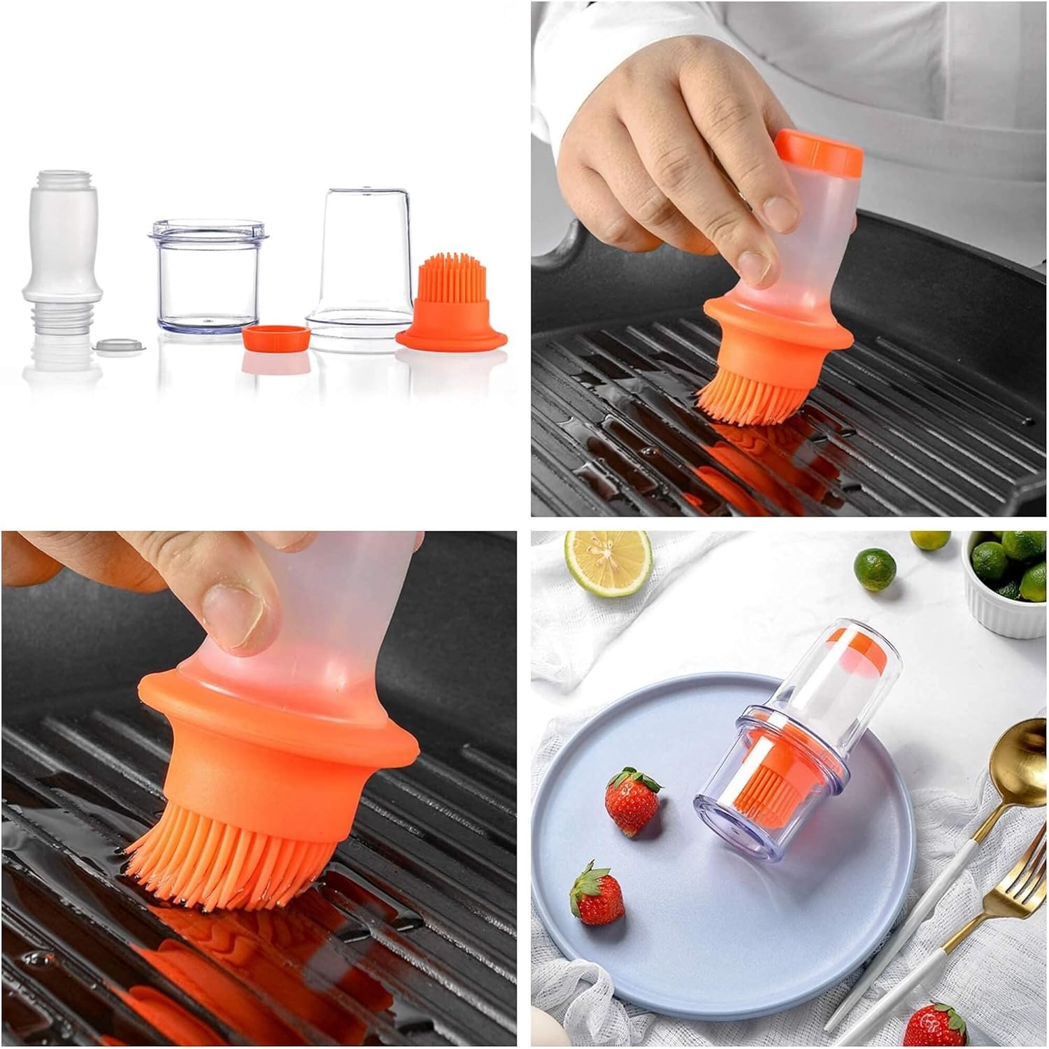 2 in 1 Portable Silicone Oil Bottle Brush with Lid (1 Set)-jugaad.shop