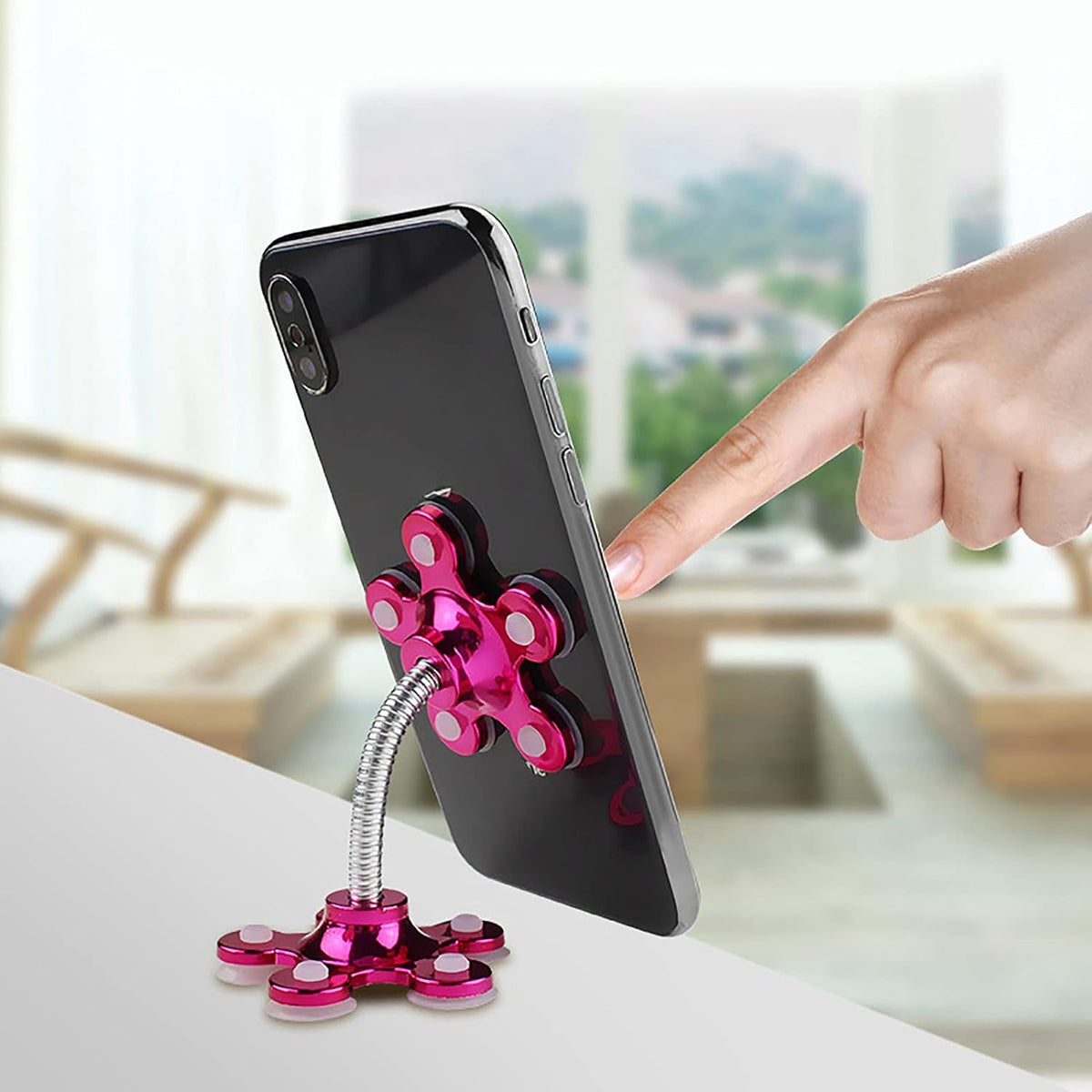 360° rotatable phone holder with suction cup