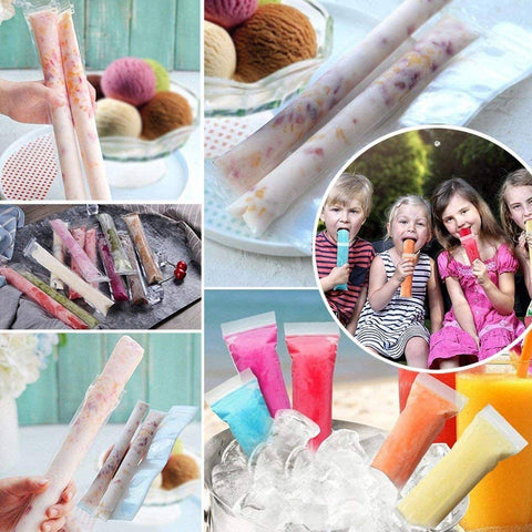 Homemade Popsicle Maker Manual Ice Cream Machine With Approx 20 Pcs Packing Bag Popsicle Mold Convenient Maker Manual Ice Cream Machine For Kids Adults DIY, Reusable - jugaad.shop