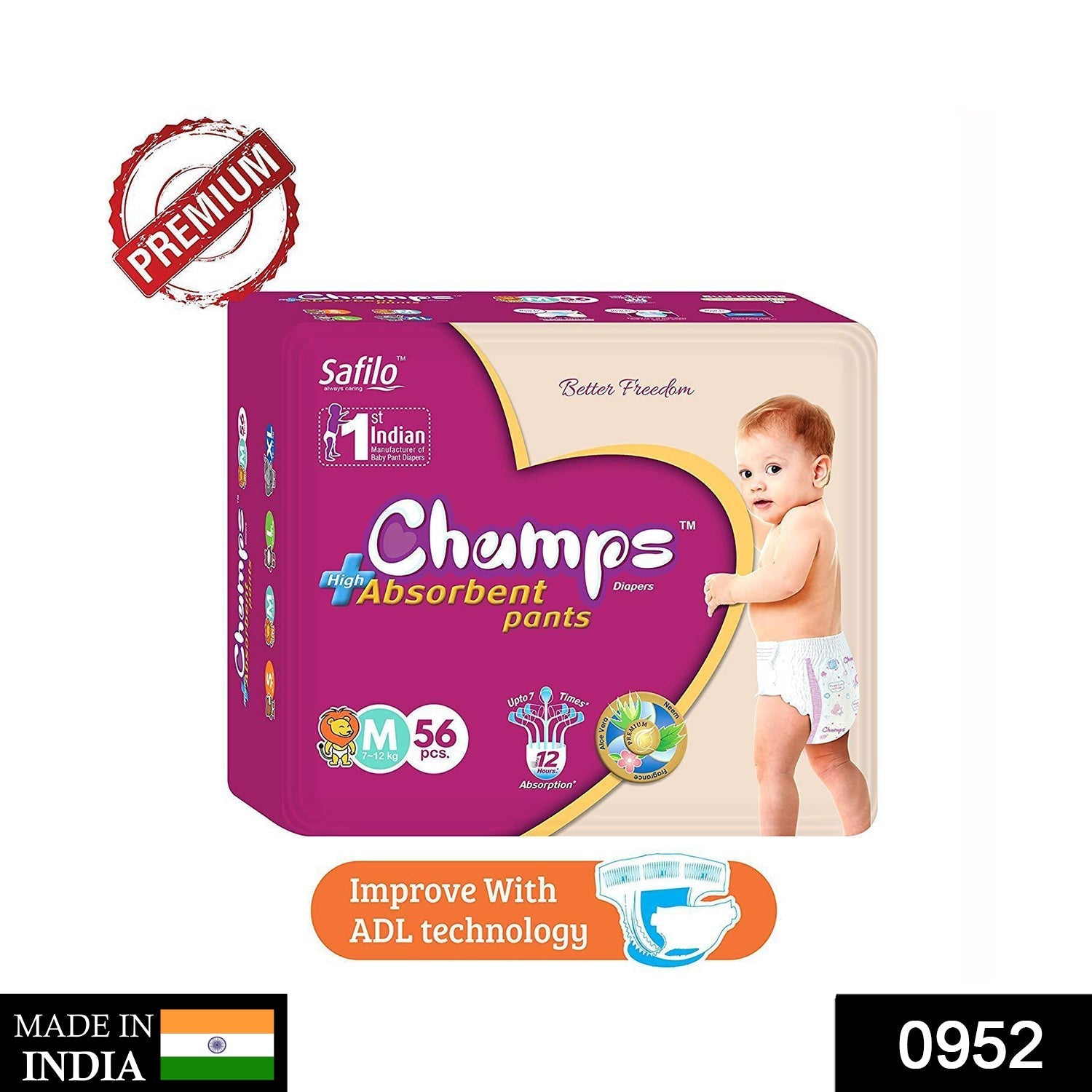 Premium Champs High Absorbent Pant Style Diaper Small, Medium and Large Size Diaper - jugaad.shop