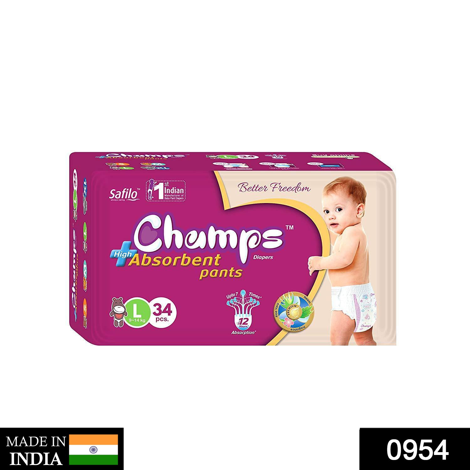 Premium Champs High Absorbent Pant Style Diaper Small, Medium and Large Size Diaper - jugaad.shop