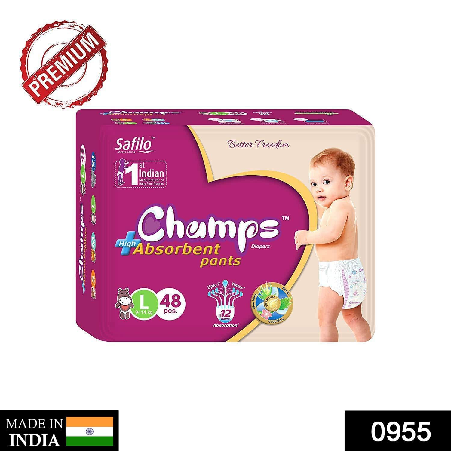 Premium Champs High Absorbent Pant Style Diaper Small, Medium and Large Size Diaper - jugaad.shop