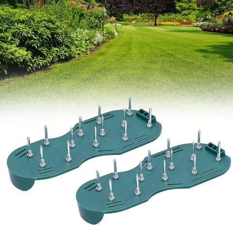 Lawn Aerator Sandals, Garden Grass Aerator Spiked Sandals Green Studded Shoes for Yard Patio Garden Excavation - jugaad.shop