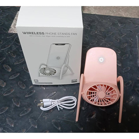 Portable Mobile Phone Holder Fan  Personal Fan Multi- Function Fan Handheld Charging Fan (Battery Not Include) - jugaad.shop