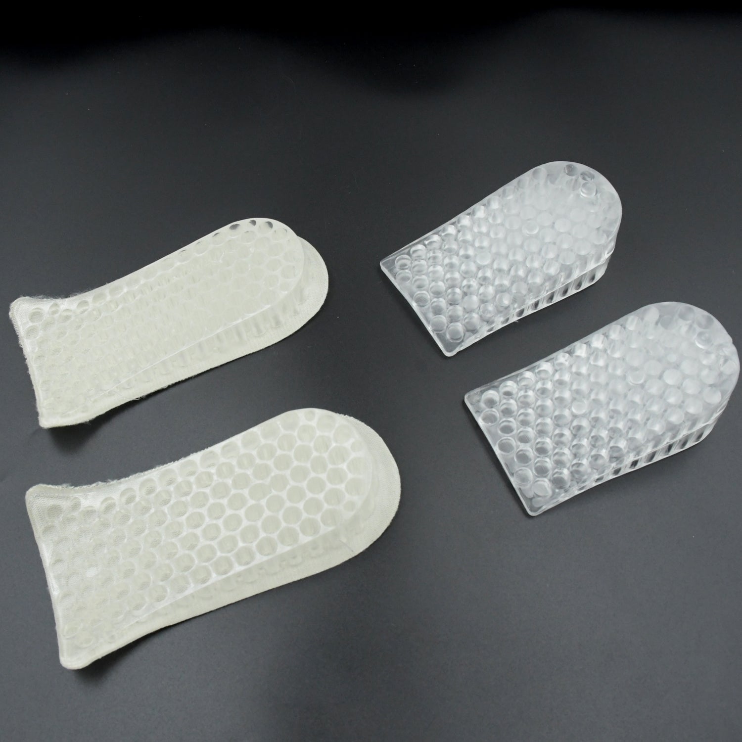 2 Pairs Heel Lift Inserts Height Increase Insole Invisible Heightening Insole Sillicone 3-Layer Heel Support Insoles Height-Adjustable Shoe Pads Foot Cushion for Shoes - jugaad.shop