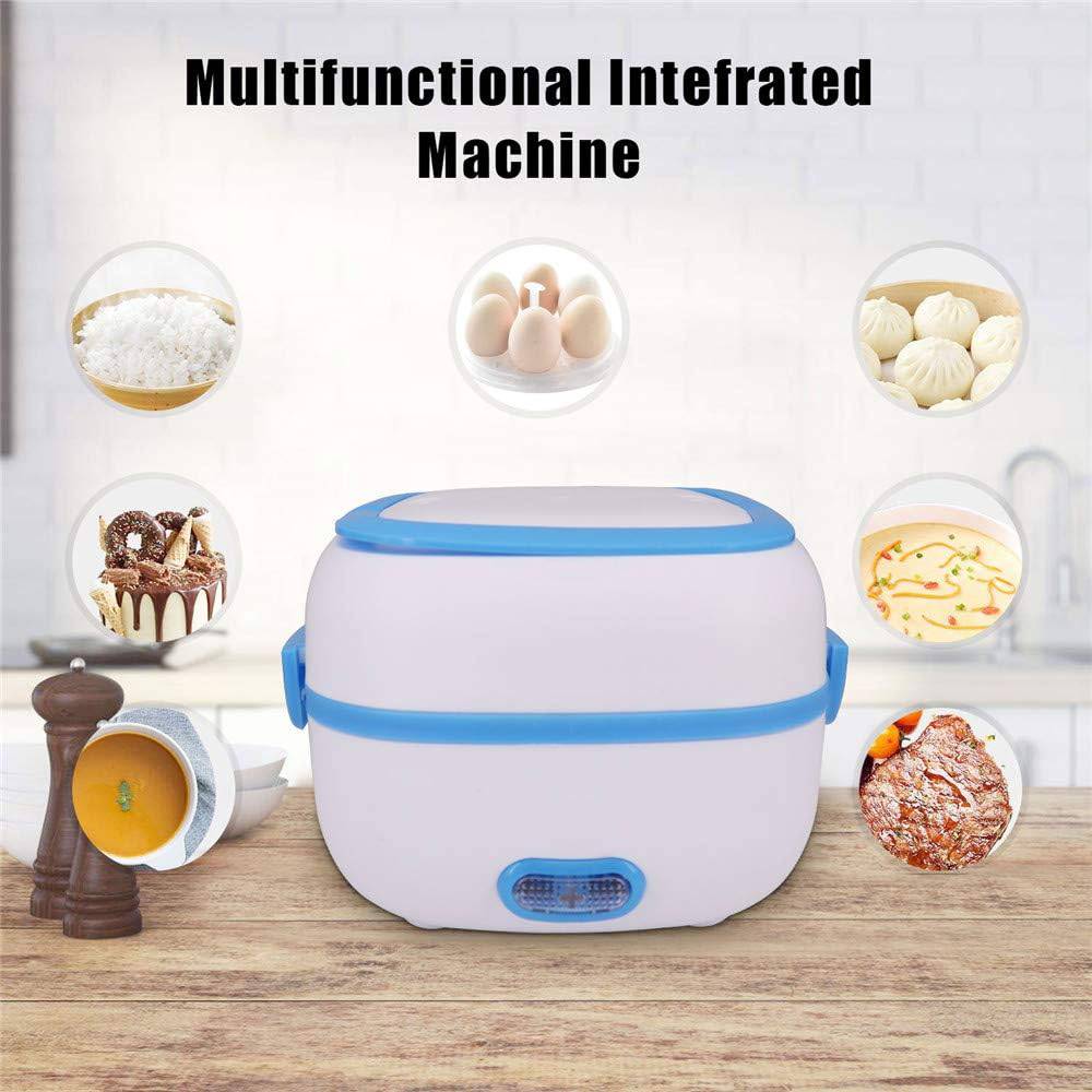 Electric Lunch Box Portable Food Warmer Food Heating Lunch Box Removable Food-Grade Stainless Steel Compartments, 220V 200W, for Car, Truck, office  - jugaad.shop