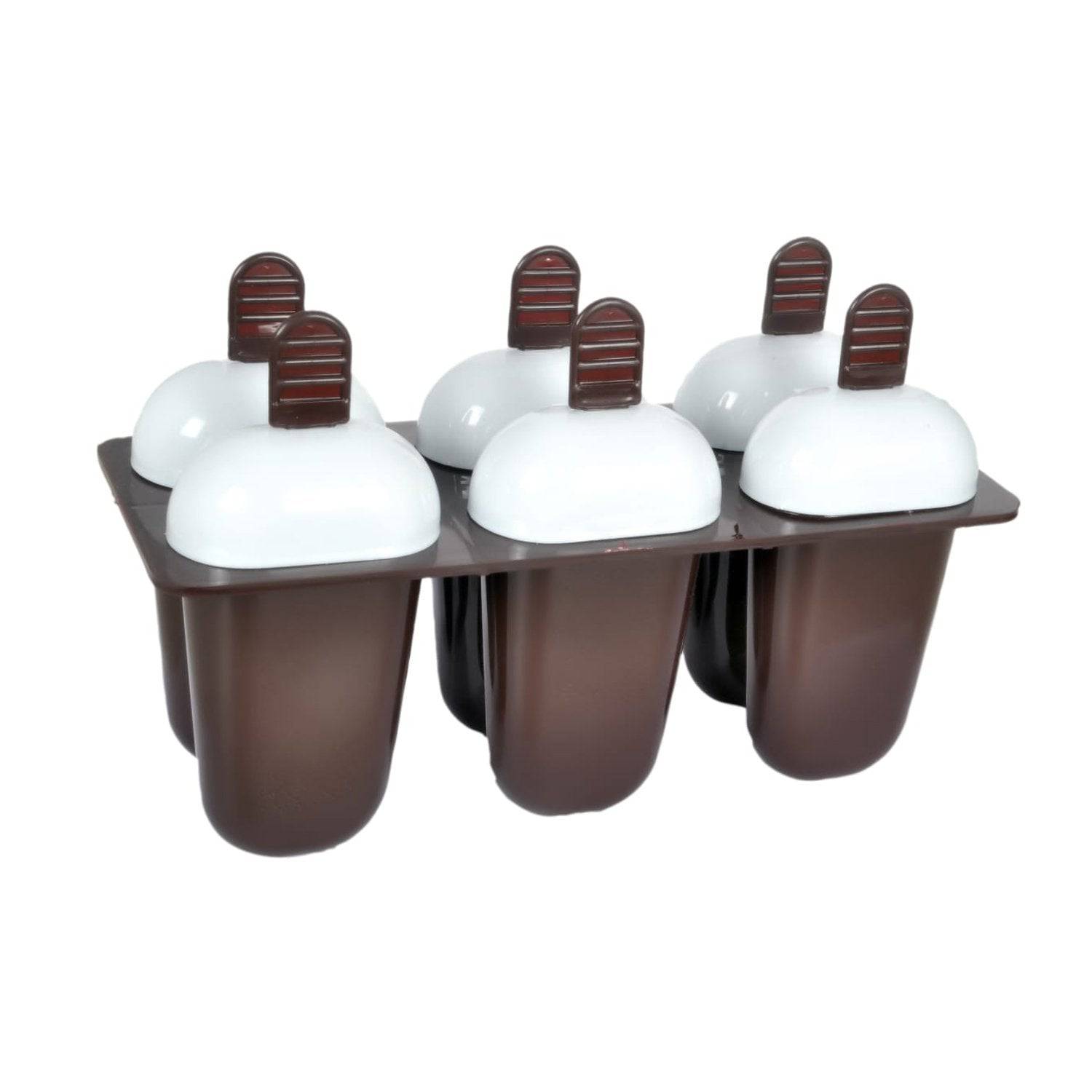 Plastic Ice Candy Maker Kulfi Maker Moulds Set with 6 Cups (Multicolour) - jugaad.shop