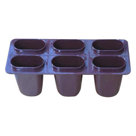 Plastic Ice Candy Maker Kulfi Maker Moulds Set with 6 Cups (Multicolour) - jugaad.shop