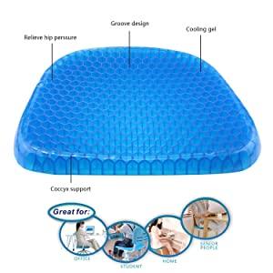 Seat cushion pad showing flexible and supportive design.