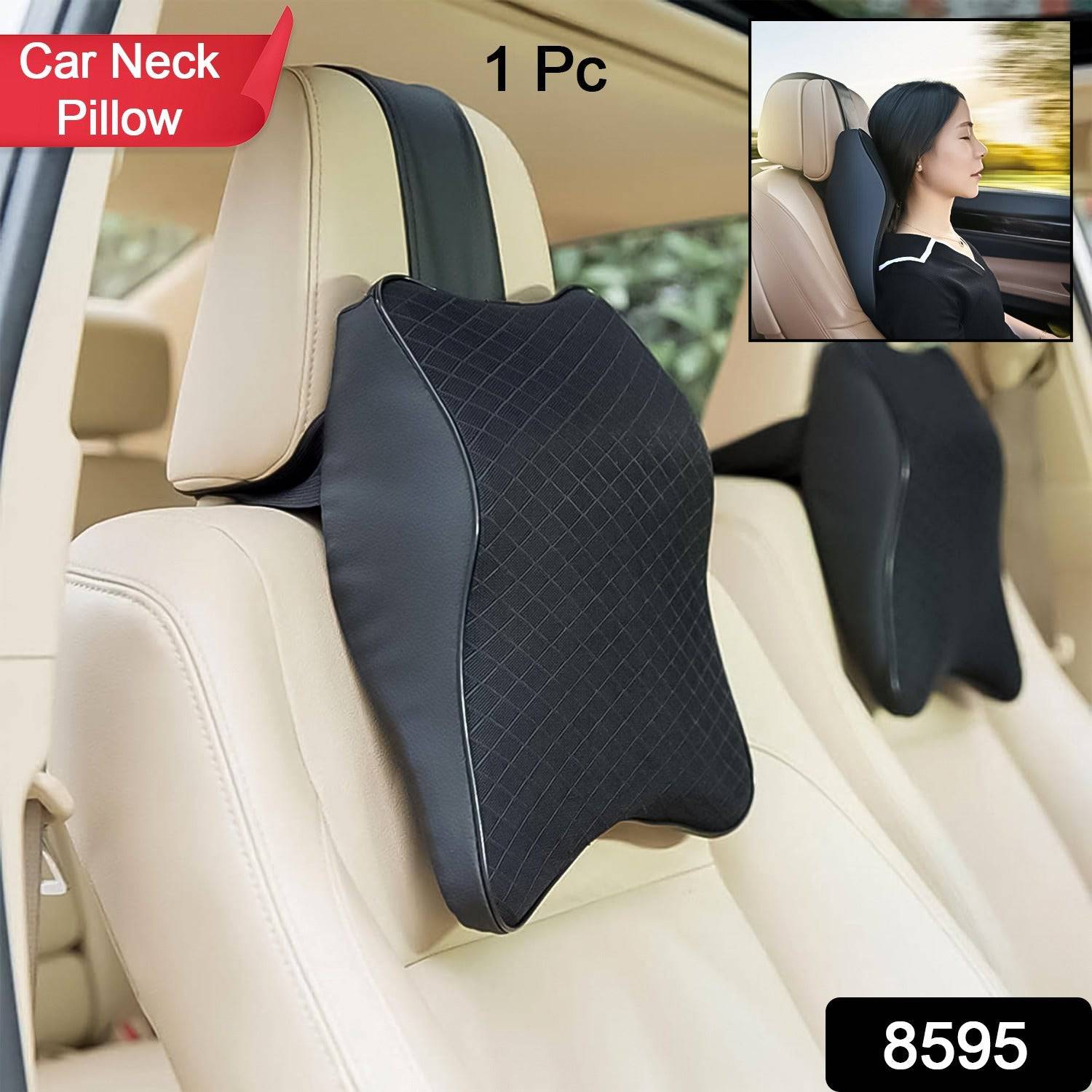 Car Neck Pillow Car Neck Headrest Pillow Memory Foam Car Accessories Cushion Car Seat Head Support Neck Protector Car Seat Neck Pillow, for Driving (1 Pc) - jugaad.shop