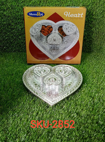 Heart tray plastic for dry fruits chocolates.