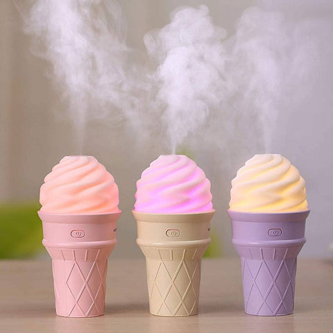 Ice Cream Design LED Humidifier for Freshening Air & Fragrance (Multicoloured) - jugaad.shop