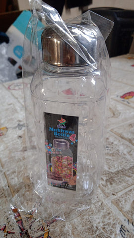 Plastic Transparent Mukhwas Bottle With Steel Cap / Mouth Freshener / Dryfruits Multipurpose Air Tight and BPA Free Kitchen Storage Bottle (1 Pc) - jugaad.shop