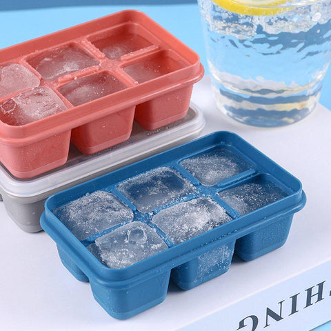 6 Grid Silicone Ice Tray used in all kinds of places like household kitchens for making ice from water and various things and all. - jugaad.shop