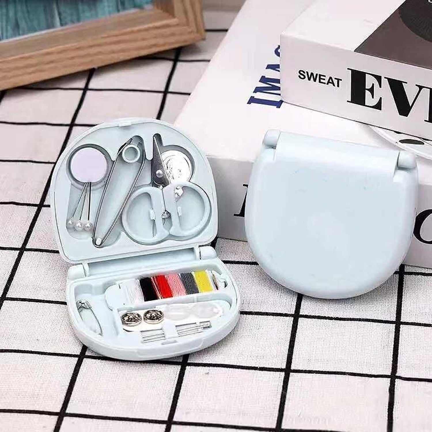 Mini Travel Sewing Kit DIY Sewing Portable Sewing Tool Kits Plastic Sewing Kit Box Beginner Friendly Emergency Sewing Repair Kit with Threads Scissors Hand Sewing Needles - jugaad.shop