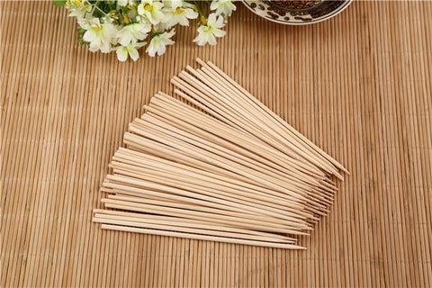 Bamboo skewers for BBQ with a smooth finish.