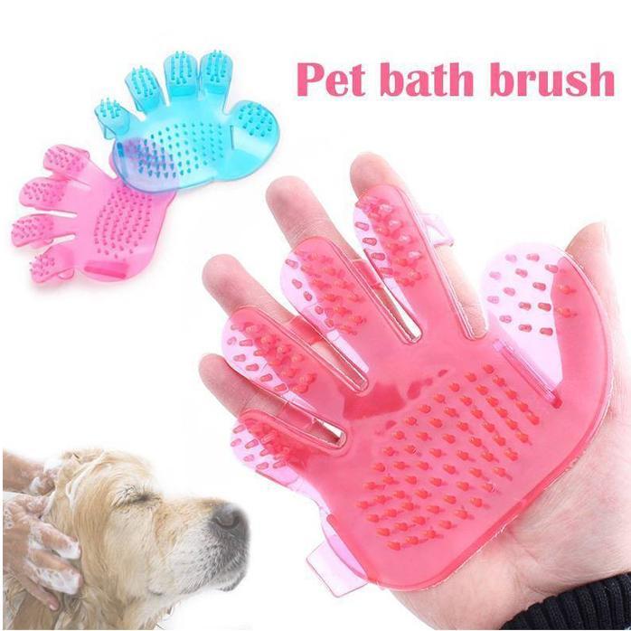 Rubber Pet Cleaning Massaging Grooming Glove Brush - jugaad.shop