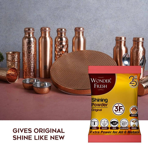 Shining Powder, Cleans and Polishes Copper, Brass, Silver, Aluminum, Iron, and Steel, Removes Tarnish and Oxidation (200 GM) - jugaad.shop