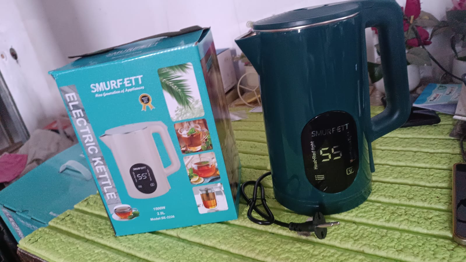 Temperature display electric kettle 55 degrees constant temperature electric kettle (1500W, 2.5 Ltr. / 1 Pc)-jugaad.shop