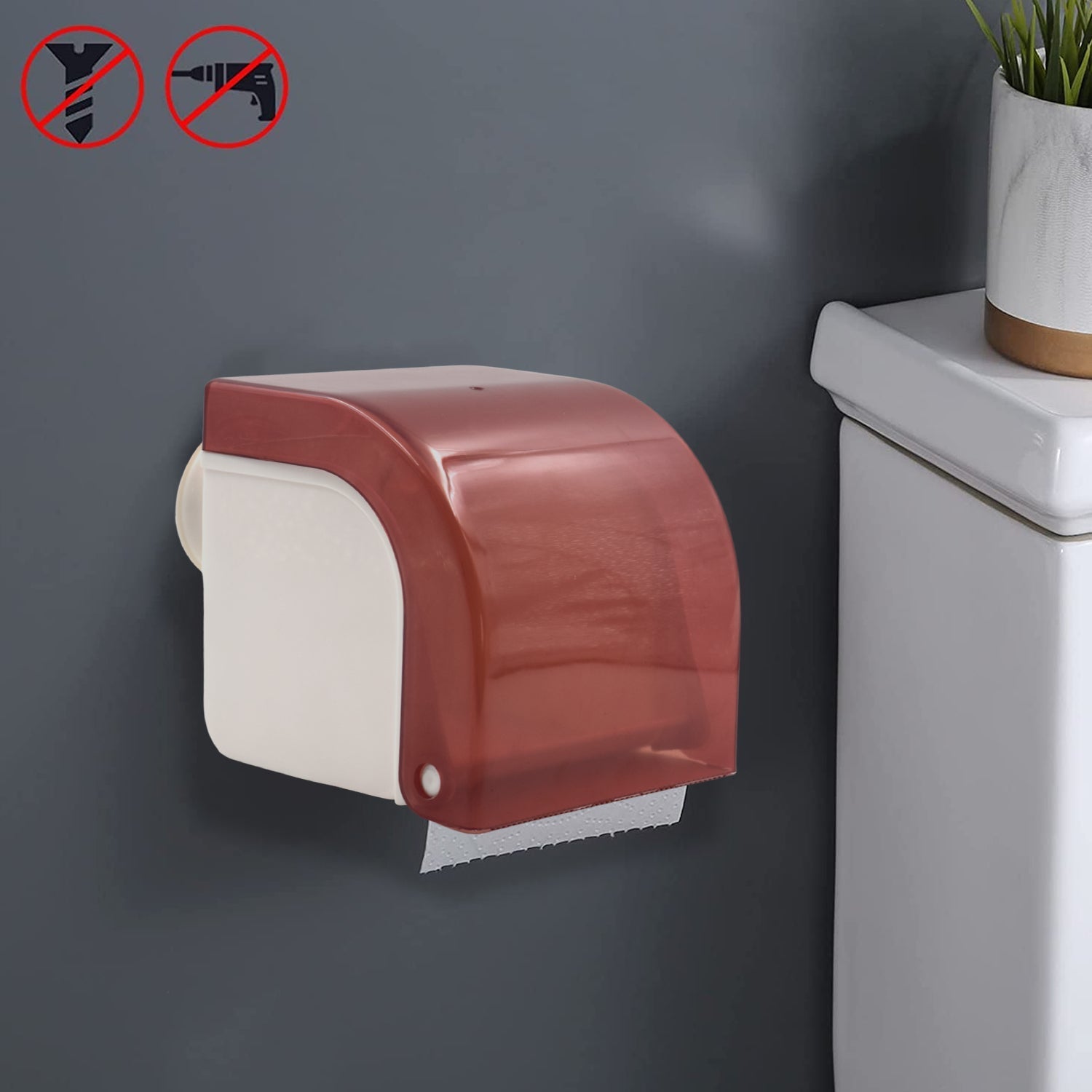 Stylish wall tissue holder suitable for use in bathrooms and kitchens