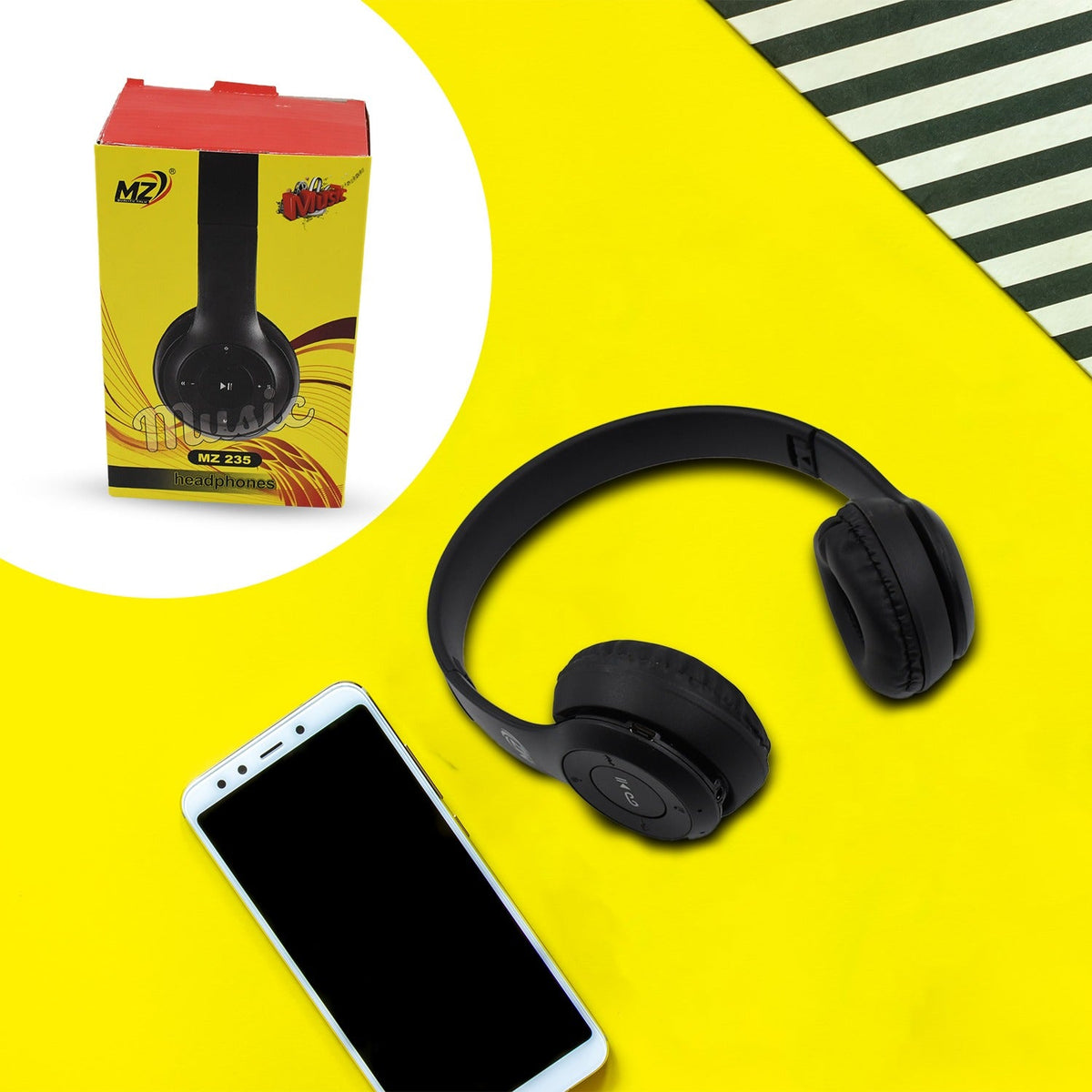 Wireless Headphone Over The Head Bluetooth Headset Foldable Headband Hands-free with Calling Function (1 Pc) - jugaad.shop