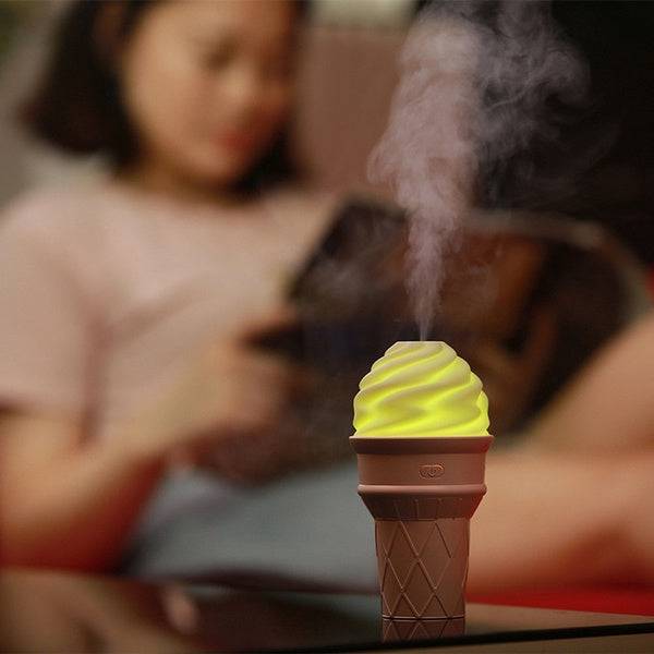 Ice Cream Design LED Humidifier for Freshening Air & Fragrance (Multicoloured) - jugaad.shop