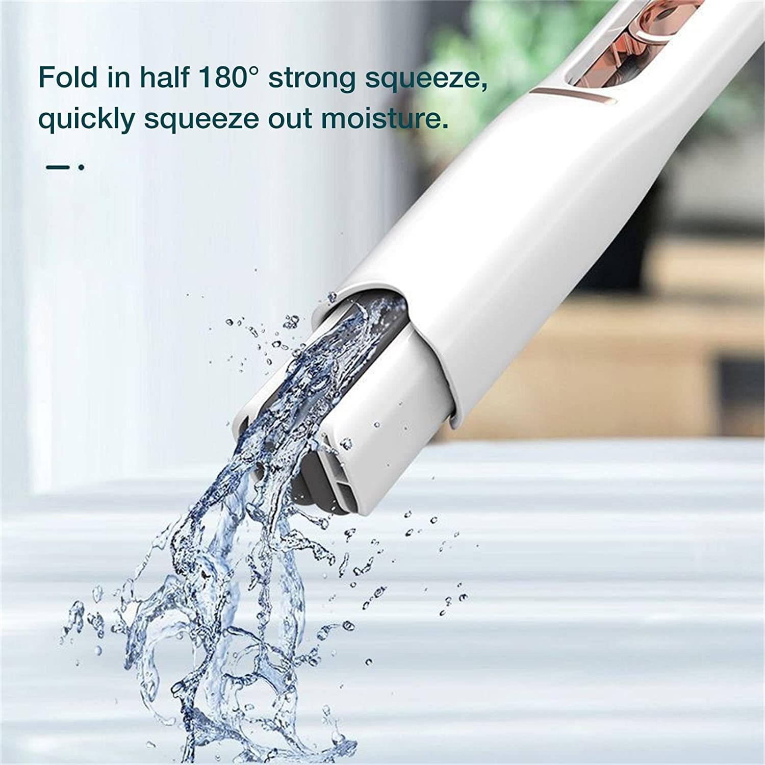 Portable Self-Squeeze Short Mop, Mini Hand Wash-Free Strong Absorbent Mop with 1 Cotton Head, Cleaning Sponge For Bathroom Kitchens Table - jugaad.shop