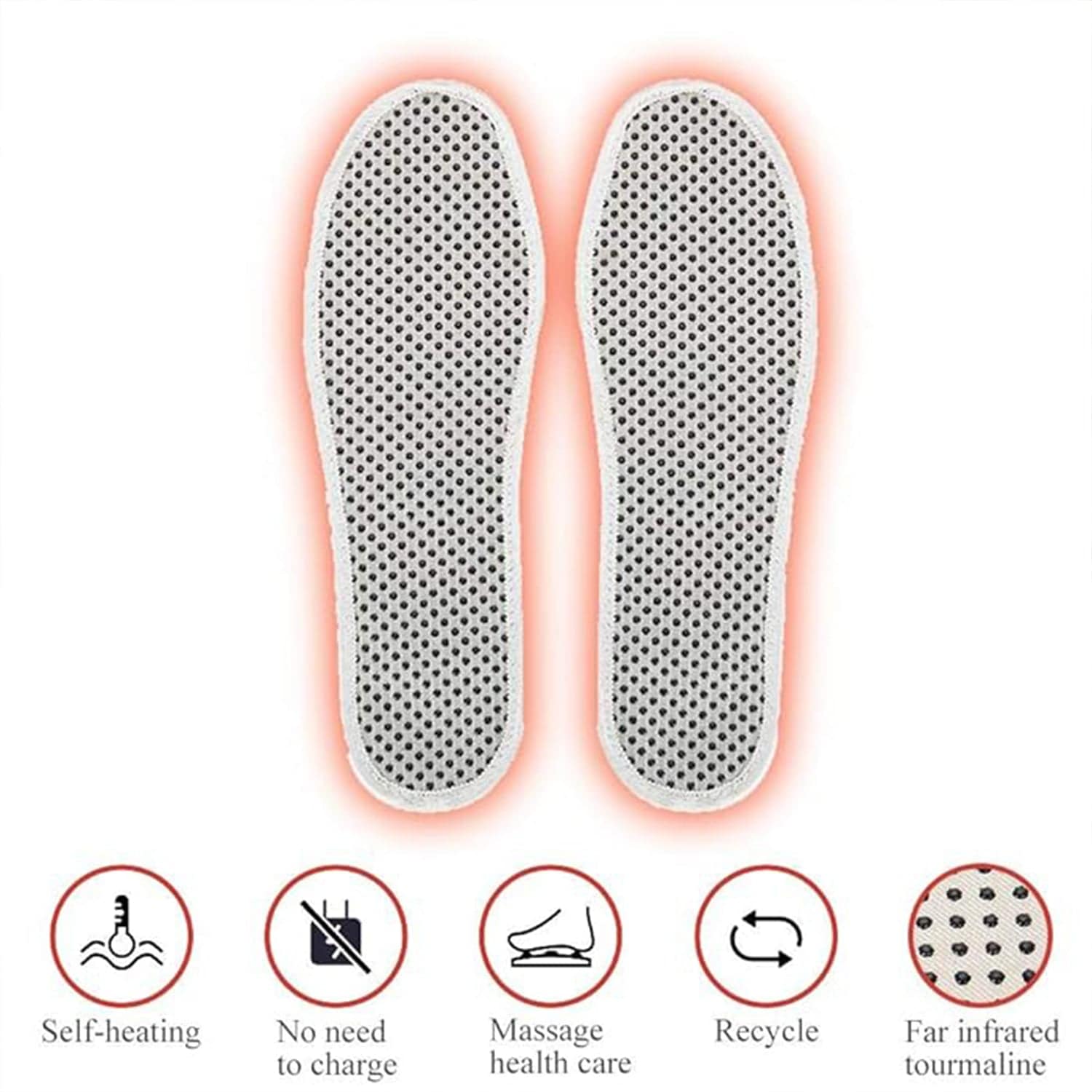 Massage Magnetic Self Heating Insole Shoe, Heating Insole for Women Men - Unisex Warm Insole - Thermal Insoles - Tourmaline Self Heating Shoe Inserts - Warm Shoe Pad (1 Pair) - jugaad.shop