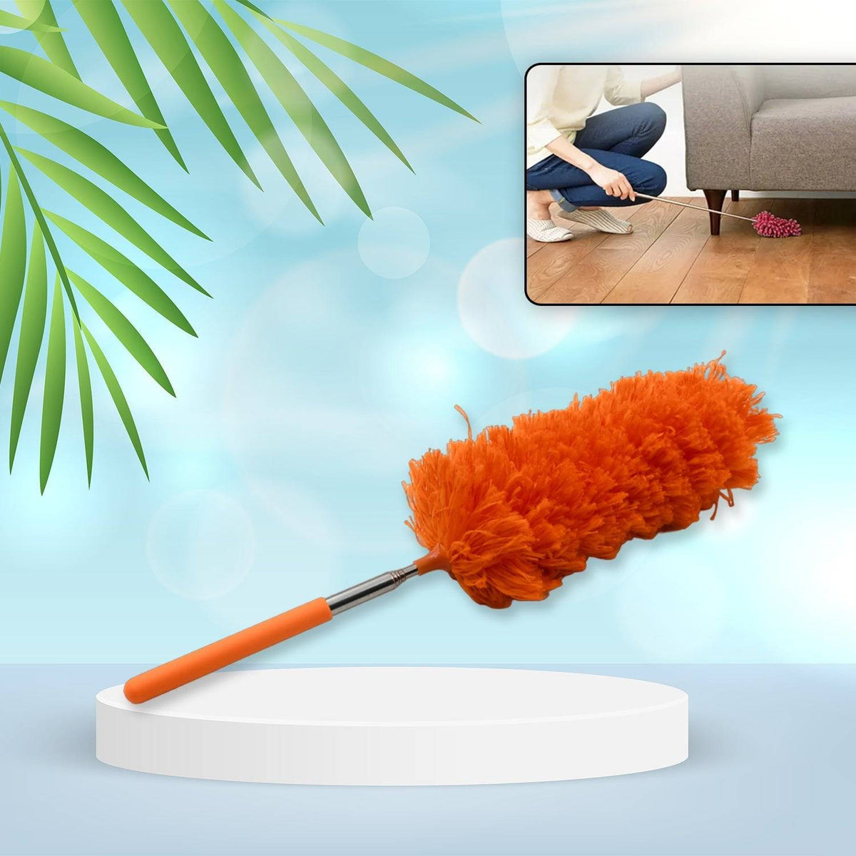 Adjustable Long Handle, Microfiber Duster for Cleaning, Microfiber Hand Duster Washable Microfiber Cleaning Tool Extendable Dusters for Cleaning Office, Car, Computer, Air Condition, Washable Duster - jugaad.shop