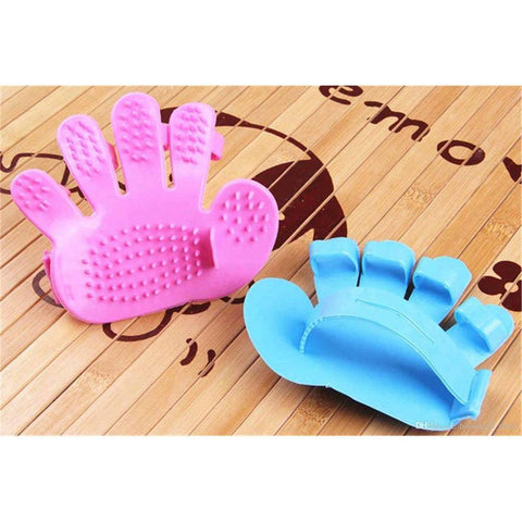 Rubber Pet Cleaning Massaging Grooming Glove Brush - jugaad.shop