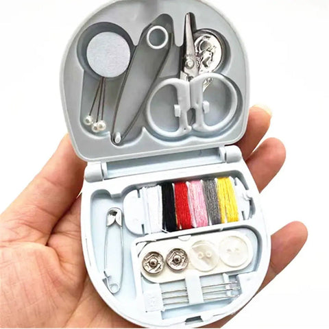 Mini Travel Sewing Kit DIY Sewing Portable Sewing Tool Kits Plastic Sewing Kit Box Beginner Friendly Emergency Sewing Repair Kit with Threads Scissors Hand Sewing Needles - jugaad.shop