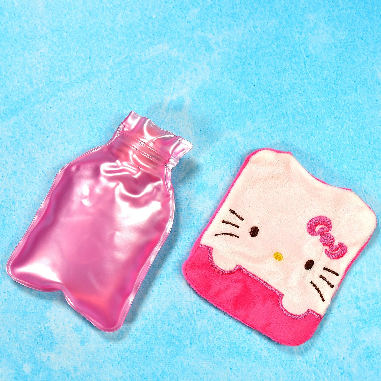 Pink Hello Kitty Small Hot Water Bag with Cover for Pain Relief - jugaad.shop