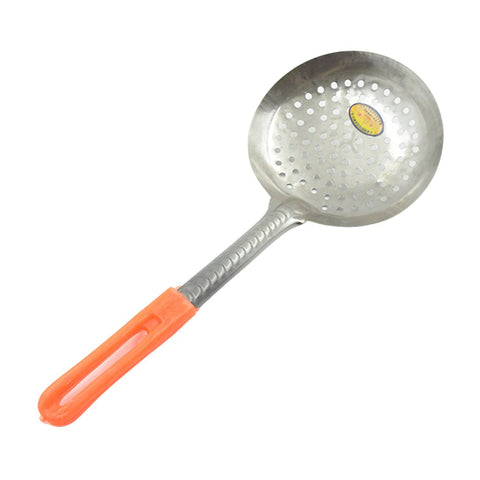 Colander Spoon, Non Slip Hand Polished Thickened Hot Pot Spoon for Kitchen for Restaurant, Stainless Steel Cooking Colander Skimmer Slotted Spoon Kitchen Strainer Ladle with Long Handle for Kitchen Cooking Baking (35 Cm) - jugaad.shop