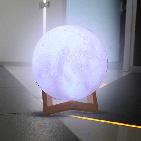 Moon Night Lamp with Plastic Stand Night Lamp for Bedroom (19 x14 Cm / 1 Pc) - jugaad.shop