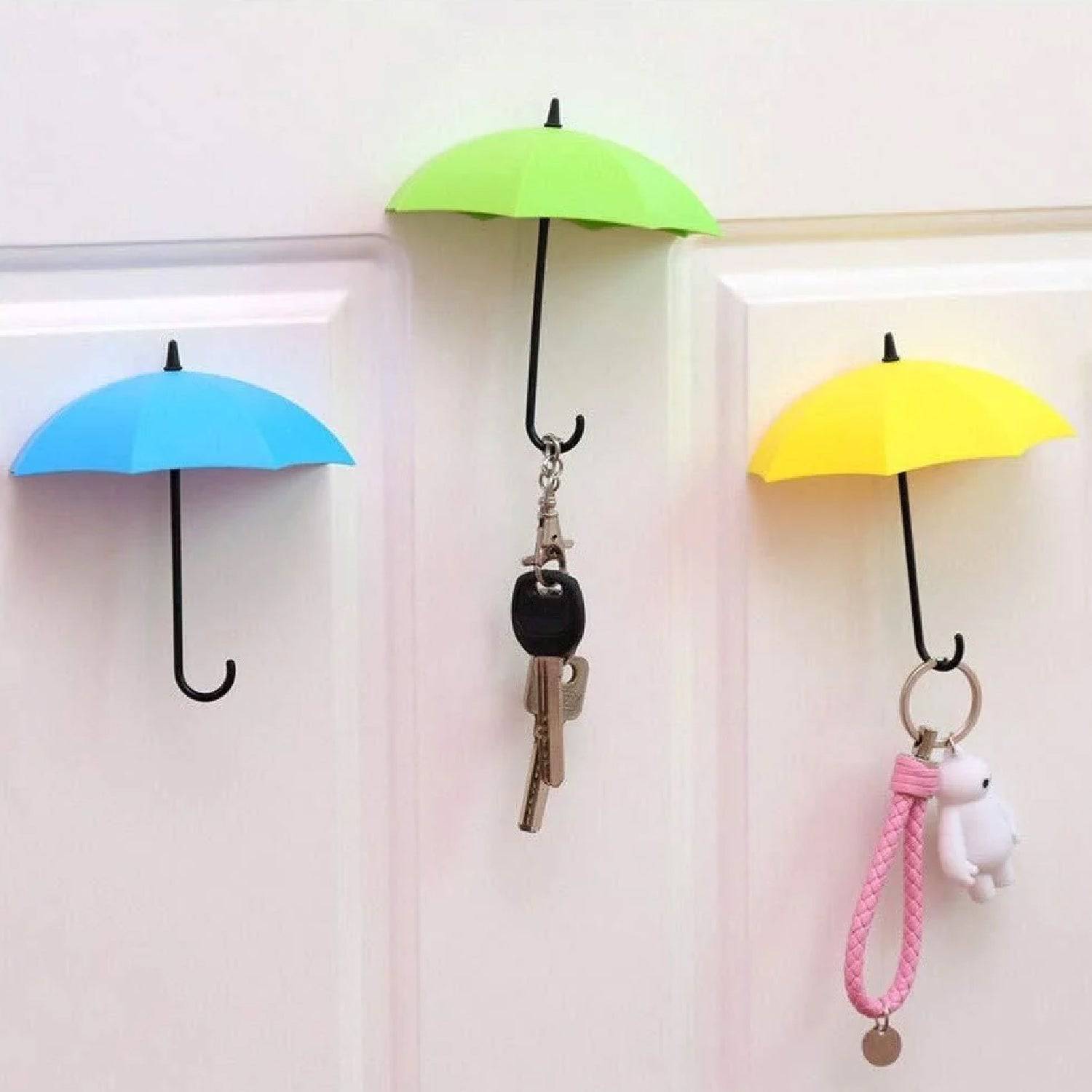 Multipurpose Umbrella Key Hat Holder Wall Hanging Hook Multicolor - jugaad.shop